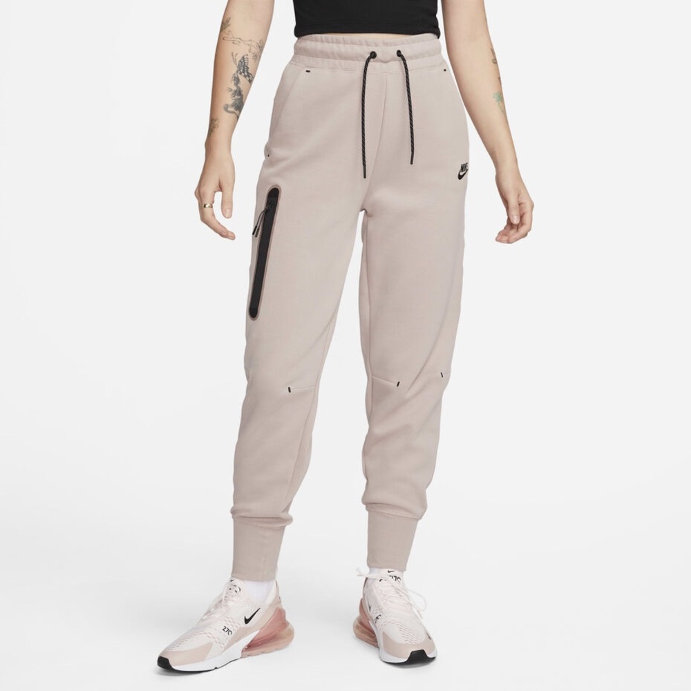 Nike Tan Track Pants with Tapered Design